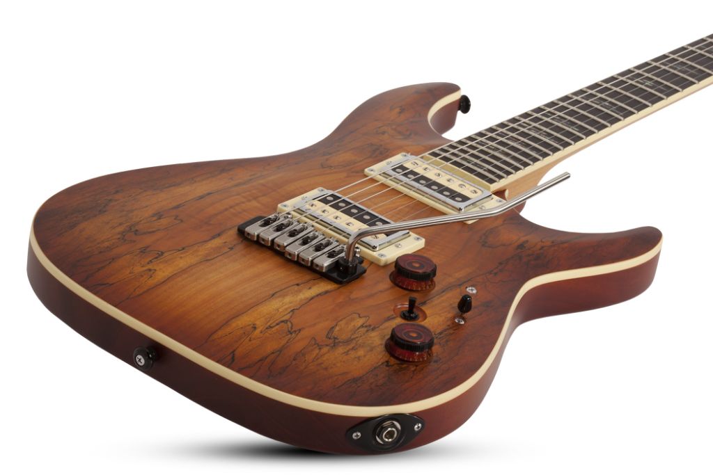 Schecter C-1 Exotic Spalted Maple.Satin Natural Vintage Burst.08