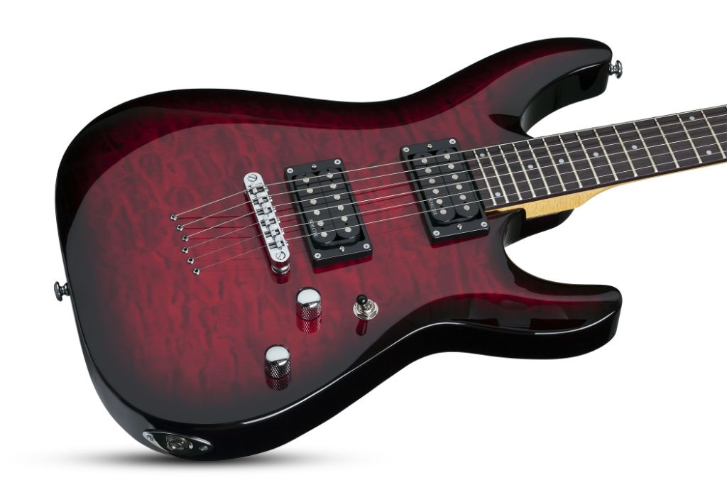 Schecter C-6 Plus.See-Thru Cherry Burst.03