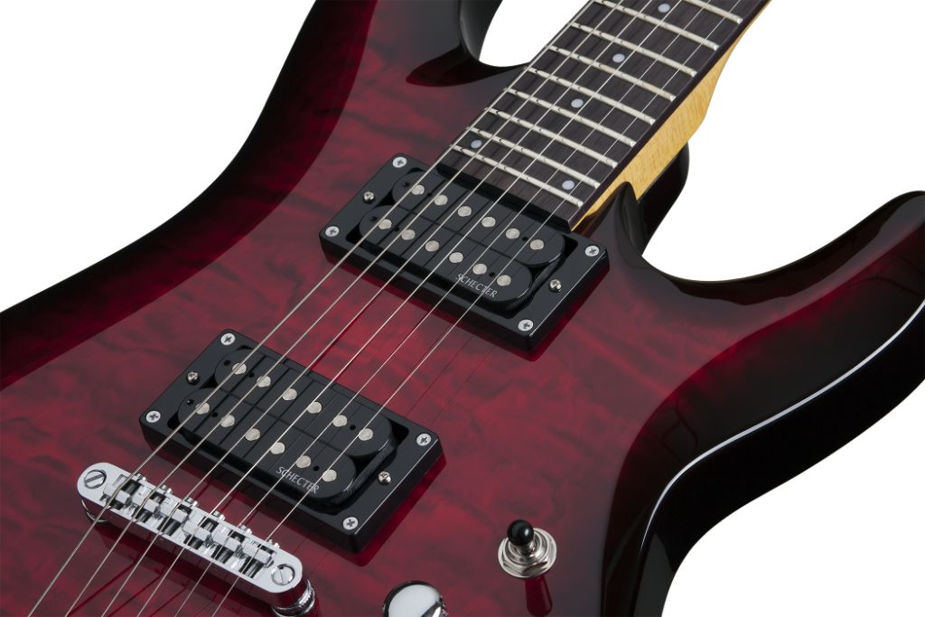 Schecter C-6 Plus.See-Thru Cherry Burst.05