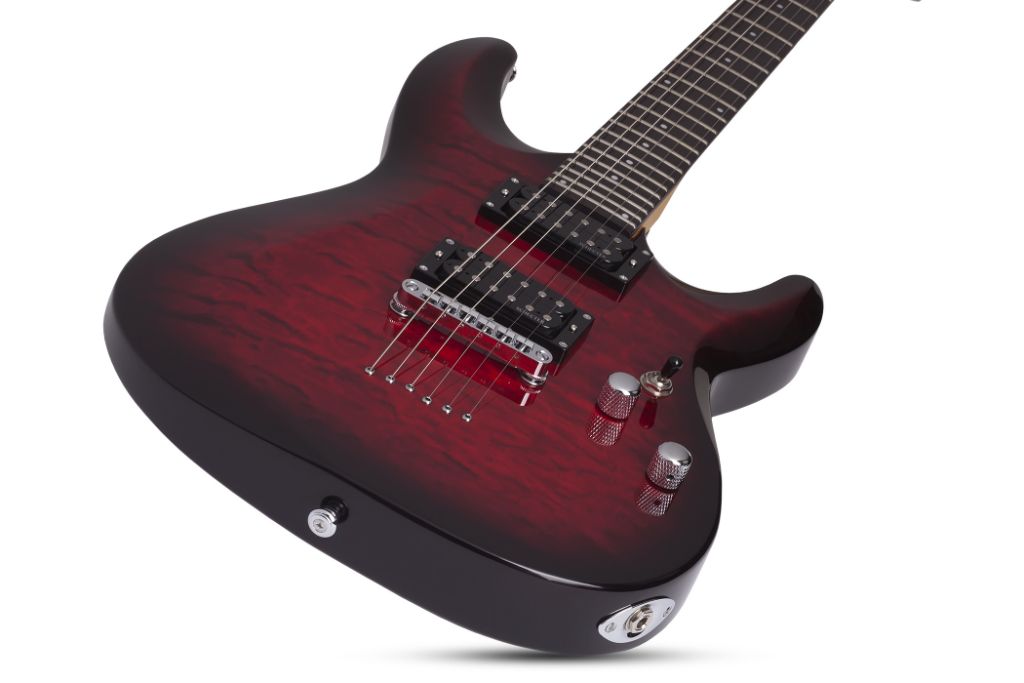Schecter C-6 Plus.See-Thru Cherry Burst.06