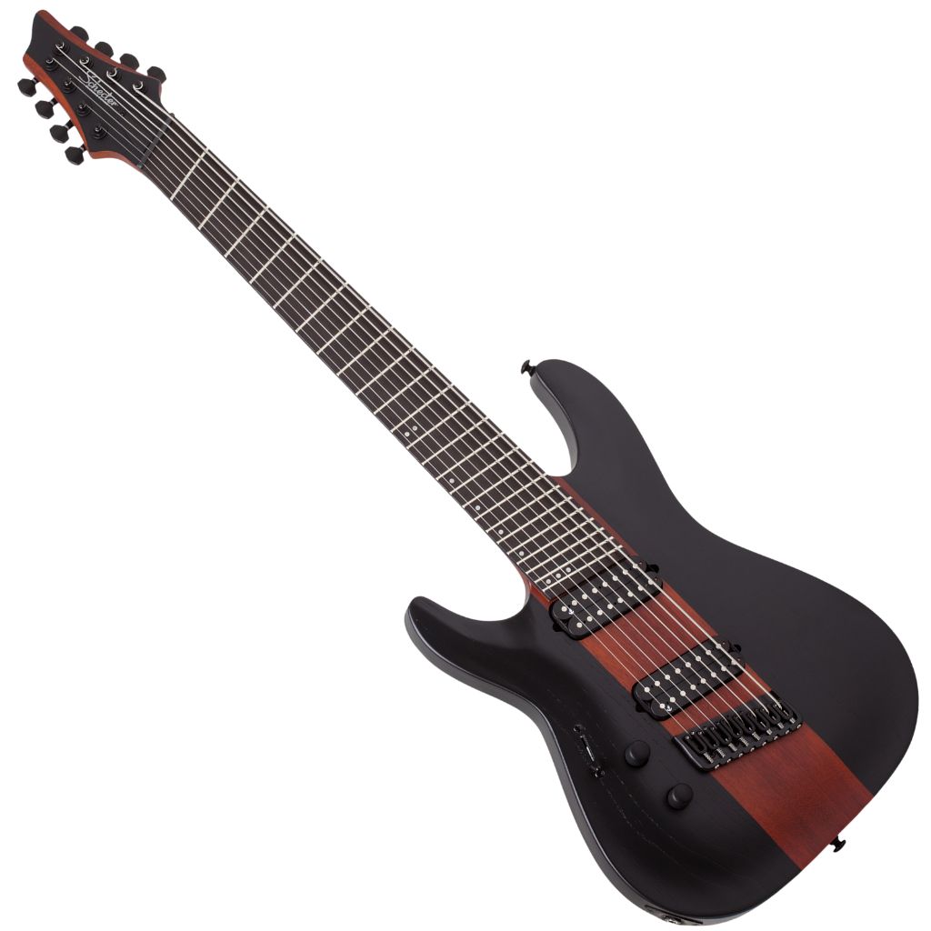 Schecter C-8 Multiscale Rob Scallon LH.Satin Dark Roast.01