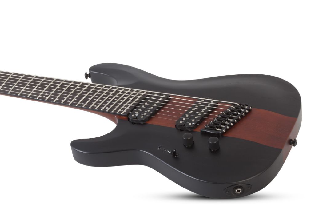 Schecter C-8 Multiscale Rob Scallon LH.Satin Dark Roast.02