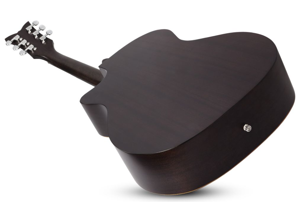 Schecter Deluxe Acoustic.Satin See Thru Black.08