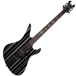 Schecter Synyster Standard.Gloss Black with Silver Pinstripes.01